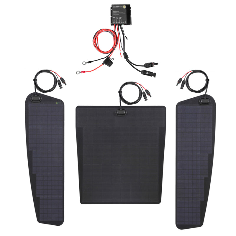 Ram HD 2500 5th Gen (2019 to Present) Lensun 170W Hood Solar Panel