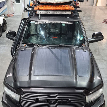 Ram HD 2500 5th Gen (2019 to Present) Lensun 170W Hood Solar Panel