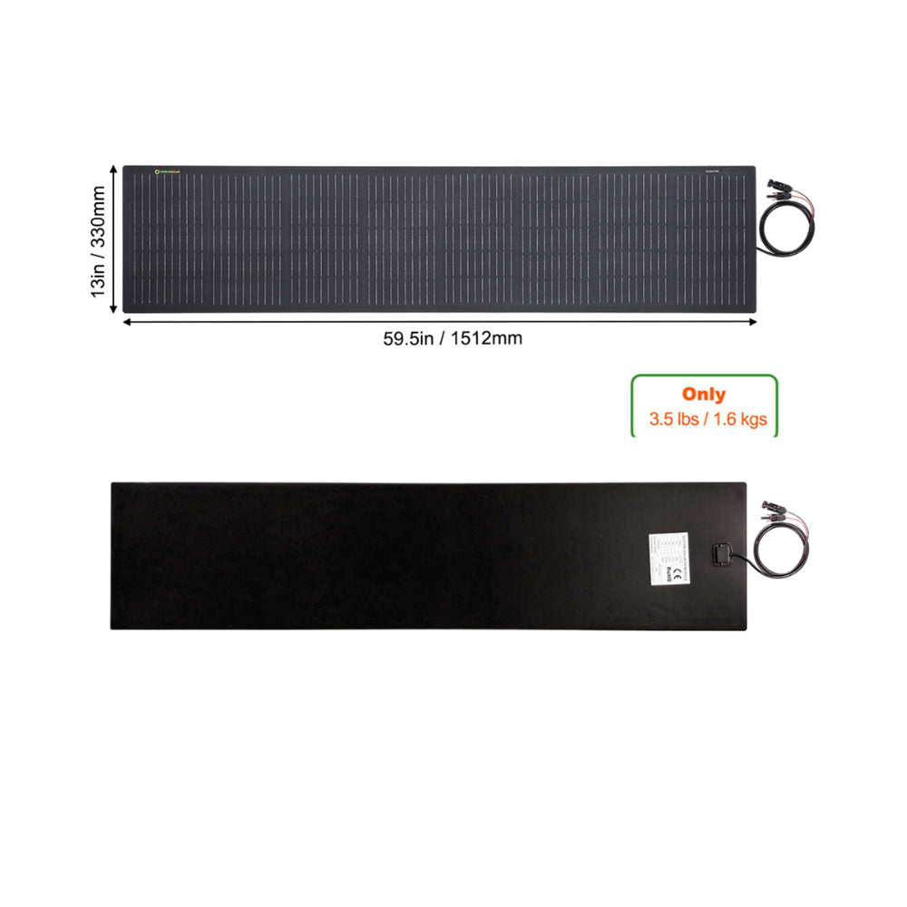 GMC Sierra 1500 BAKFlip MX4 Tonneau Cover 160W / 240W Flexible Solar Panel, PERC Monocrystalline 23.5% Efficiency