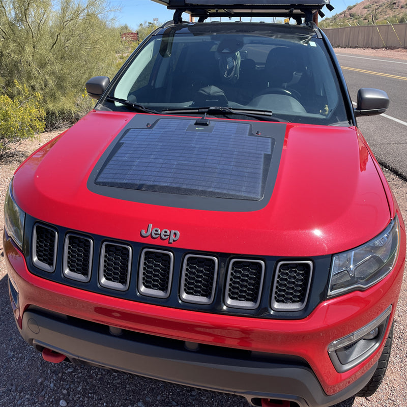 Jeep Compass 2nd Gen (2018-present) Lensun 65W Hood Solar Panel