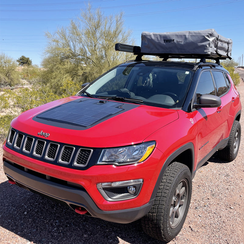 Jeep Compass 2nd Gen (2018-present) Lensun 65W Hood Solar Panel