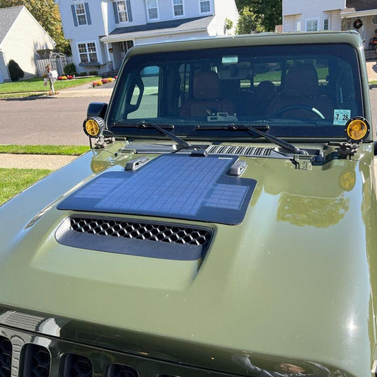 Jeep Gladiator JT Mojave, Wrangler Rubicon 392 Lensun 50W Hood Solar Panel