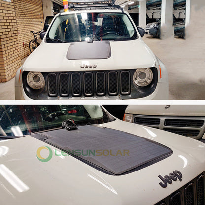 Jeep Renegade BU (2014-present ) Lensun 55W Hood Solar Panel