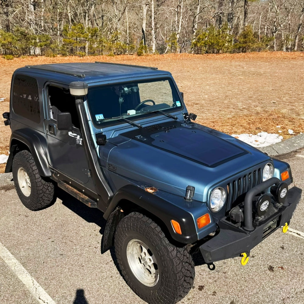 Jeep Wrangler TJ (1997-2002) Lensun 82W Hood Flexible Solar Panel