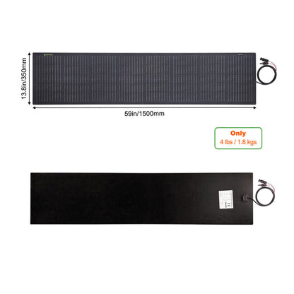 Toyota Tundra BAKFlip MX4 Tonneau Cover 285W Flexible Solar Panel, PERC Monocrystalline 23.5% Efficiency