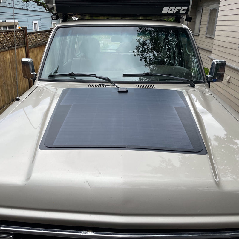 Toyota Land Cruiser 60Series J60 Lensun 100W Hood Flexible Solar Panel