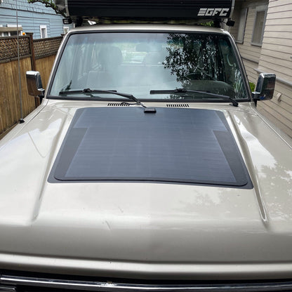 Toyota Land Cruiser 60Series J60 Lensun 100W Hood Flexible Solar Panel