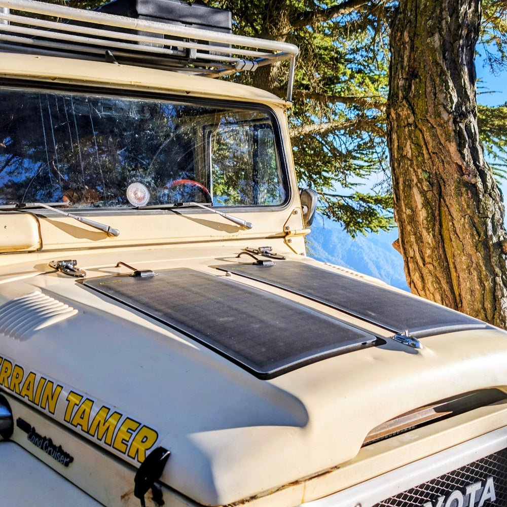 Toyota Land Crusier bj45,1984 Lensun 70W Bonnet Solar Panel