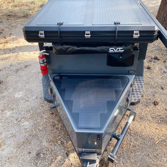 TurtleBack Expedition Trailers Storage Box Fora Solar 66W Flexible Solar Panel