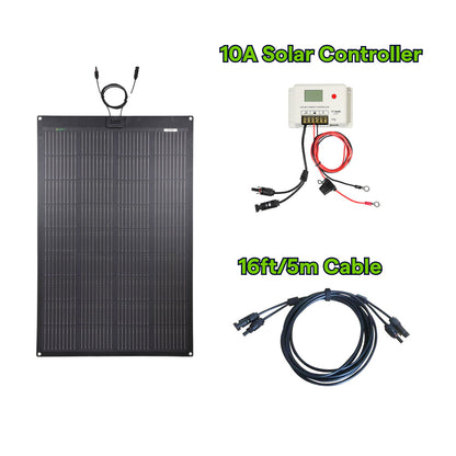 150W 12V Schwarzes flexibles Solarpanel