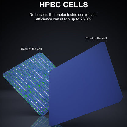 130W Full Black Flexible Solar Panel, 25.8% Back Contact Solar Cell