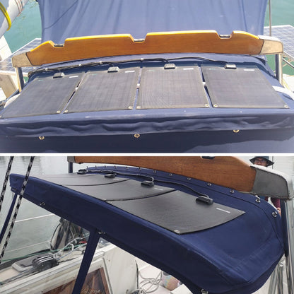 20W 12V Schwarzes biegsames Solarpanel