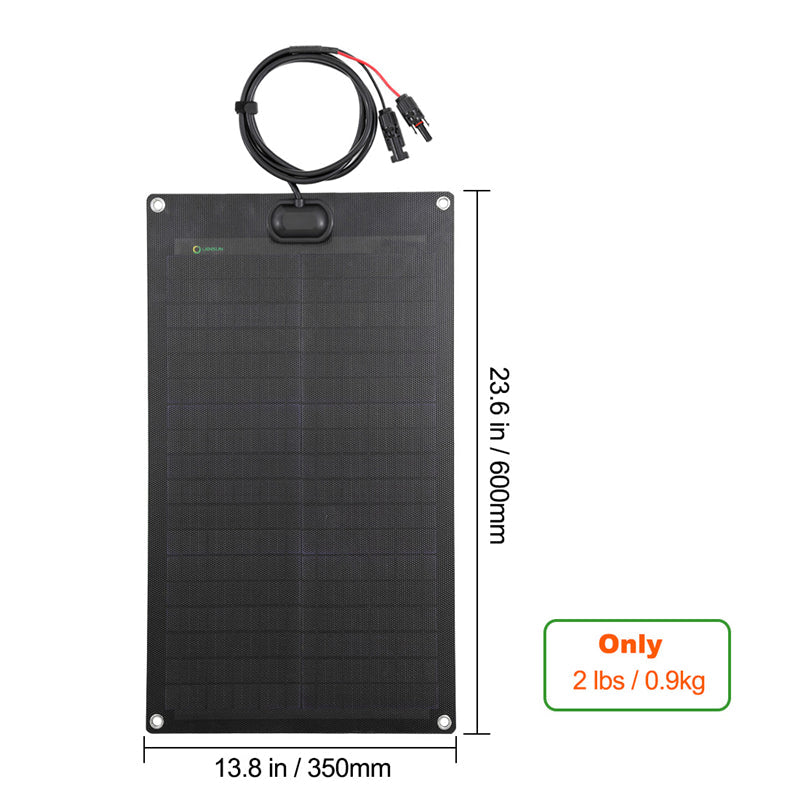 30 W 12 V flexibles Solarpanel schwarz