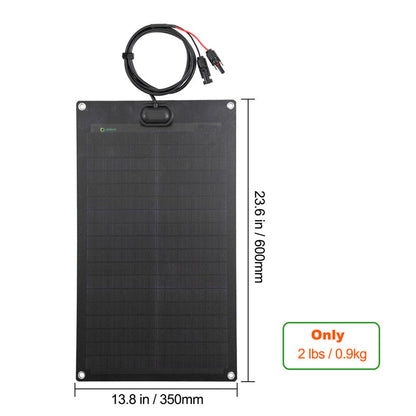 30 W 12 V flexibles Solarpanel schwarz