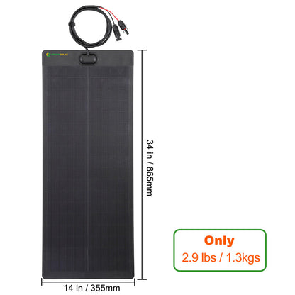 50W 12V vollflexibles Solarpanel schwarz