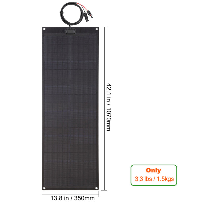 55W Schwarz 12V Flexibles Solarpanel
