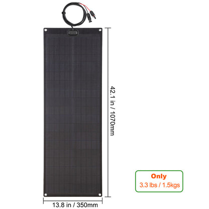 55W Schwarz 12V Flexibles Solarpanel