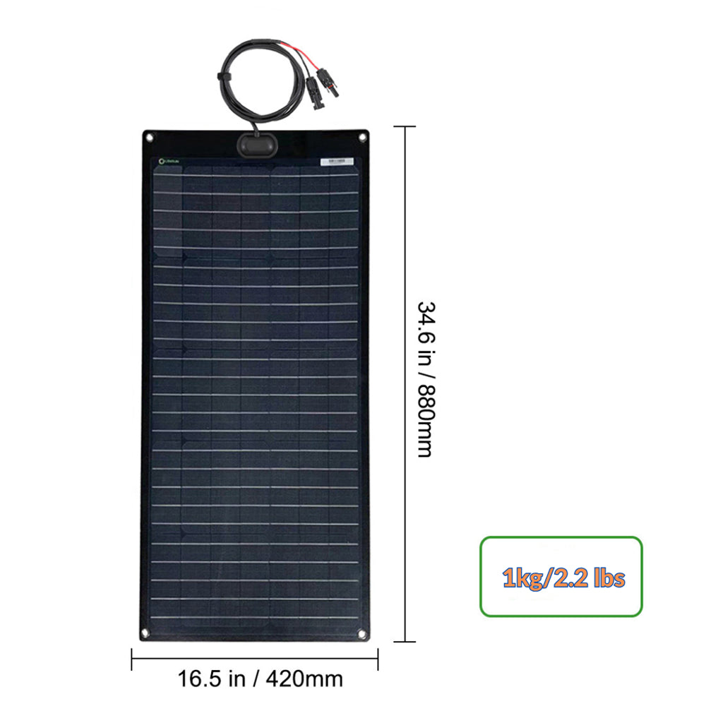 Fora Solar 55W 12V Flexibles Solarpanel für VW T4 Camper-Dach
