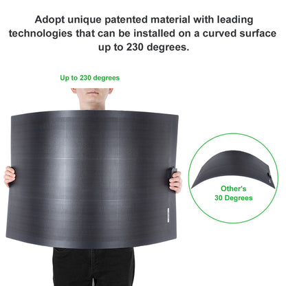 50W 12V vollflexibles Solarpanel schwarz